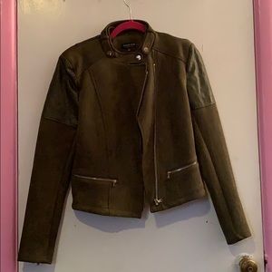 Suede and leather jacket